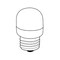 SUNLITE 0.5w Tubular T10 Yellow LED Medium Screw In Base Bulb
